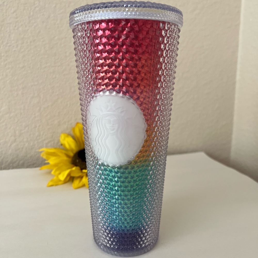 Starbucks rainbow sparkle tumbler no straw